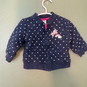 Carter’s Baby Girl Unicorn Rainbow Zip Jacket - Size 6M